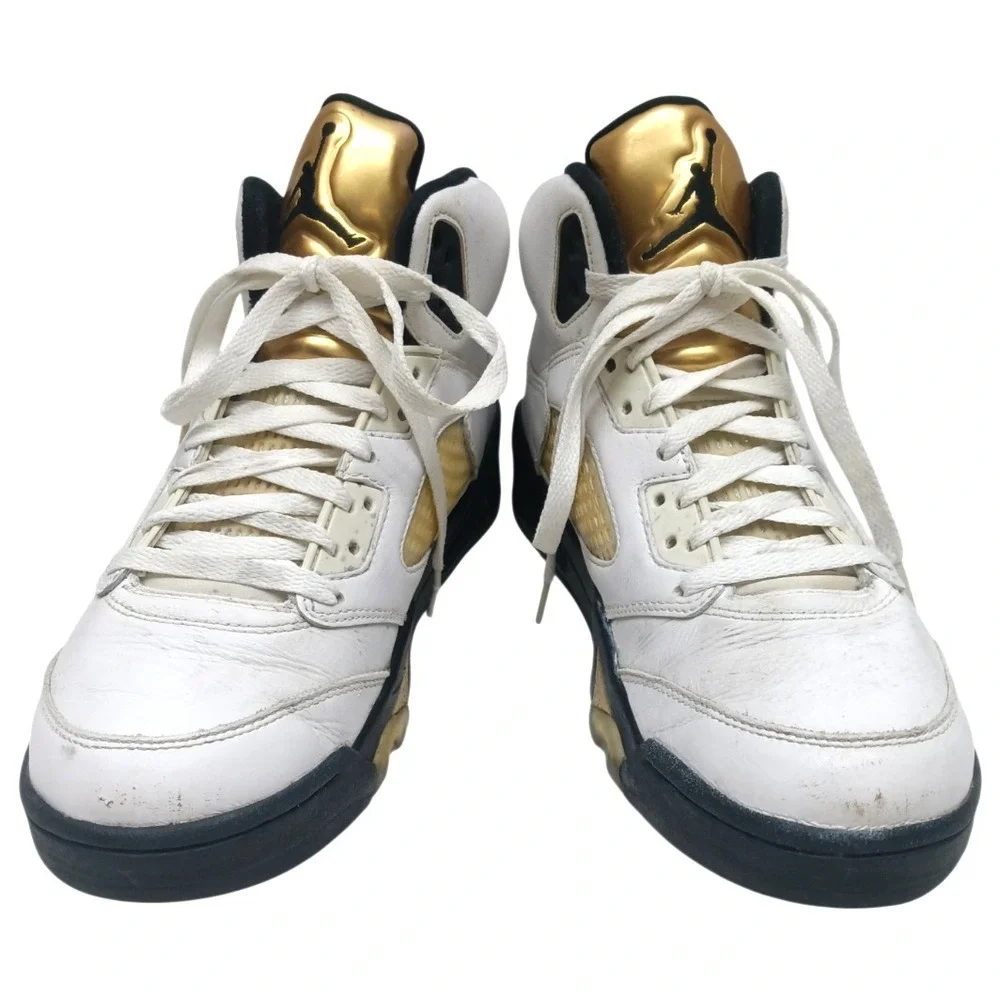 Air Jordan 5 Retro Olympic 2016‎ White Gold 136027-133 / Men's Size: 9